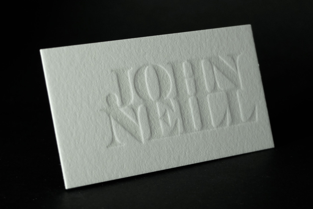 Blind Embossed Letterpress Business Cards, Business Cards, Letterpress Australia, Best Letterpress Printer Sydney, Retropress, Andrew Basford, Blind Impression